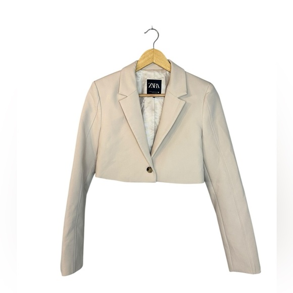ZARA 2PIECES CROPPED BLAZER AND SPLIT SKIRT in Bone XS - Picture 5 of 16